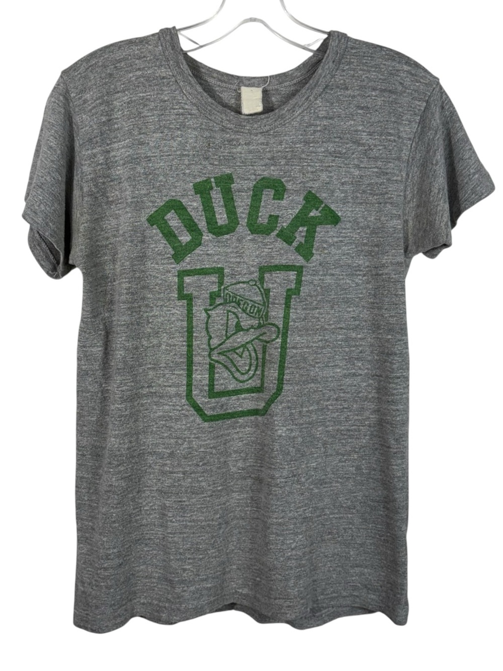 Oregon Ducks Vintage Early 80s Gray Single Stitch Old Logo T-Shirt Small S